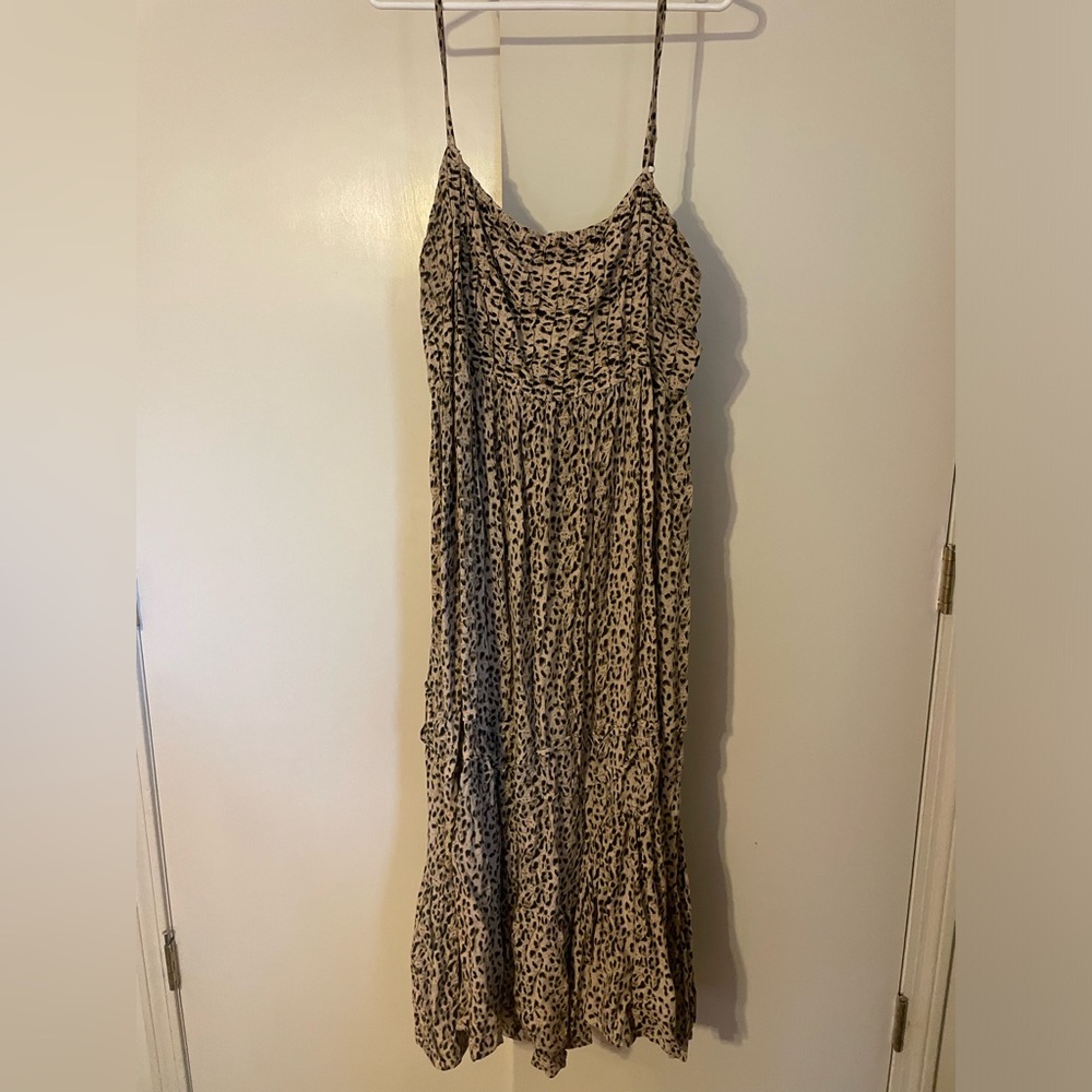 ASOS midi leopard print dress 3X